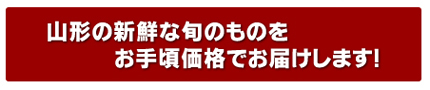 山形の新鮮な旬のものをお手頃価格でお届けいたします!